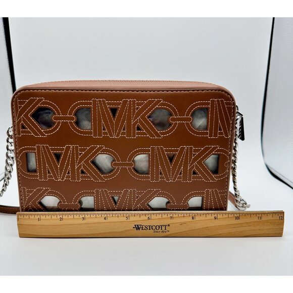 Michael Kors Jet Set Large Open Luggage Brown East West Crossbody 32S4SJ6C7P NWT - Picture 13 of 16